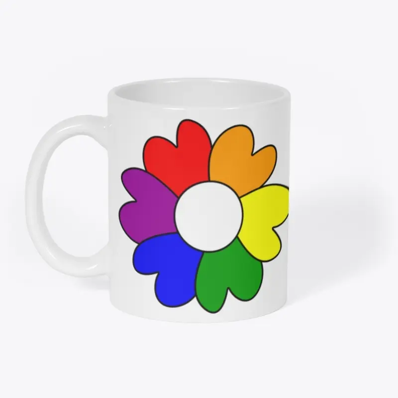 Rainbow Flowers Mug