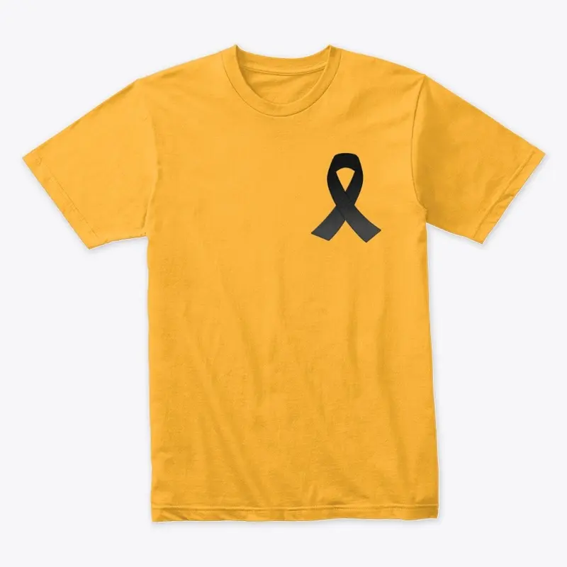 Black Awareness Ribbon T Shirt