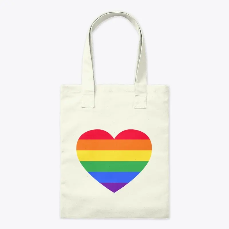 Rainbow Heart Tote Bag