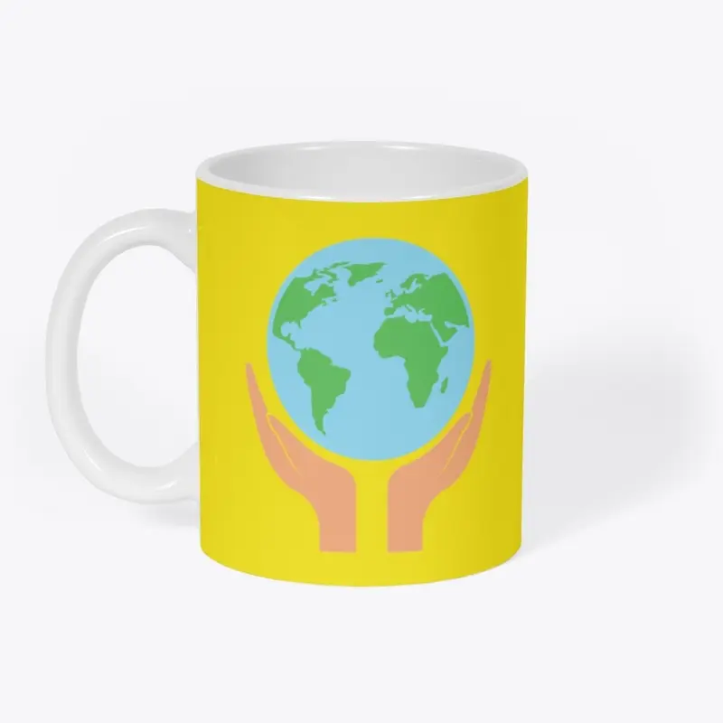 Holding the Planet Mug