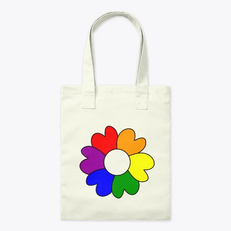 Pride Heart Flowers Tote Bag